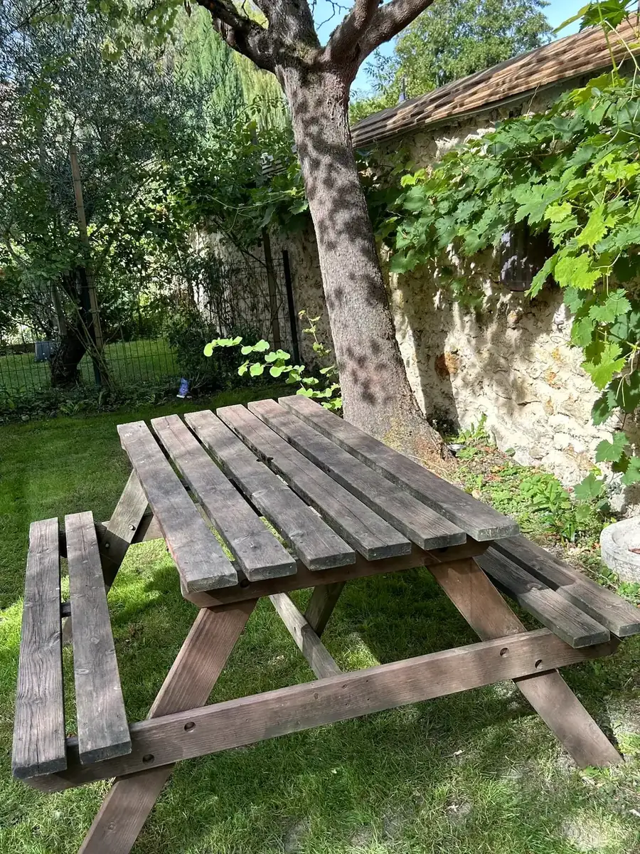 Table de jardin, avant les travaux